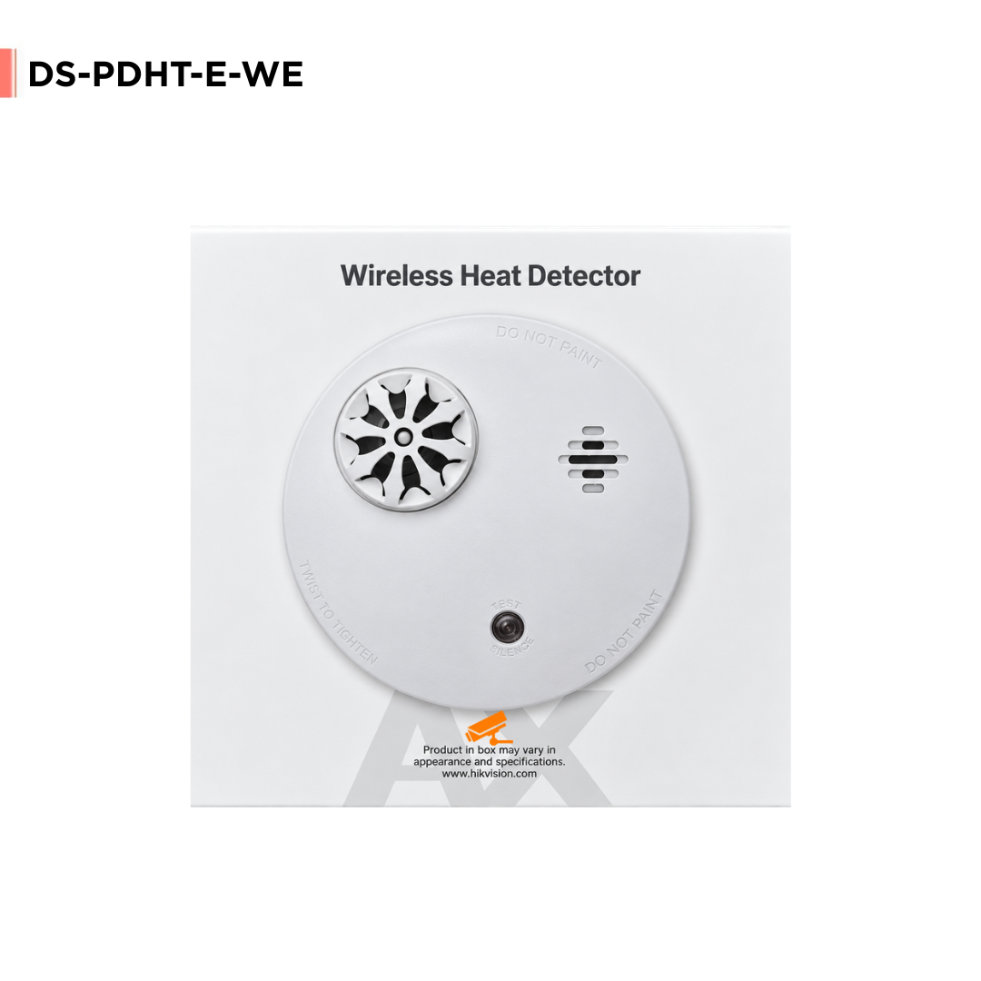 Hikvision DS-PDHT-E-WE Wireless Heat Detector 57°C Alarm
