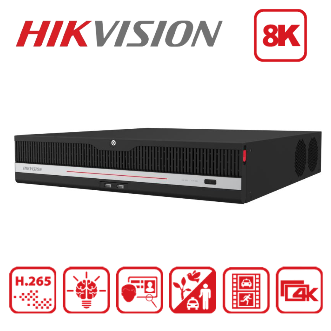 Hikvision iDS-9632NXI-M8/X 32 Channel Non-PoE 32MP 8K NVR With AcuSeek & 8 HDD Bays