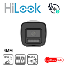 HiLook IPC-B180HA-LUF/SL 8MP Smart Hybrid Light Audio IP Bullet Camera - 4mm