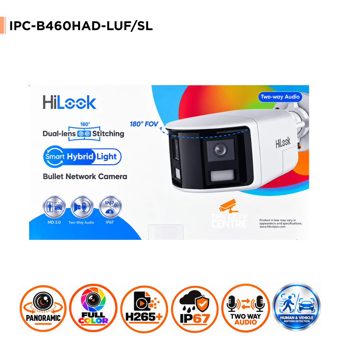 Hikvision IPC-B460HAD-LUF/SL 6MP 180° Dual Lens Bullet Camera