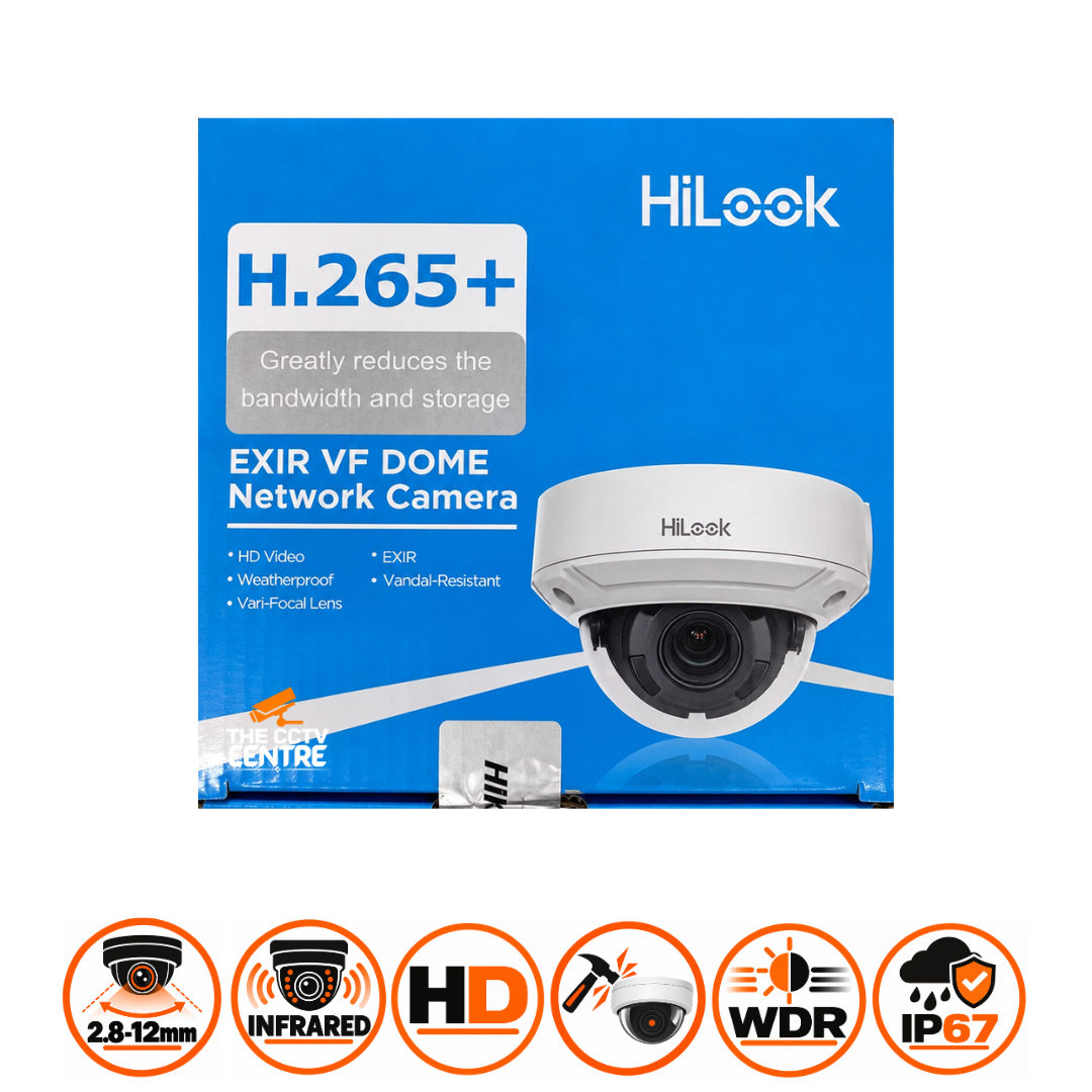 HiLook IPC-D650H-Z 5MP IP Dome Camera – Motorised Varifocal Lens & IK10