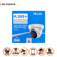 HiLook IPC-T221H 2MP PoE Turret IP Camera with H.265+ Compression 2.8mm White