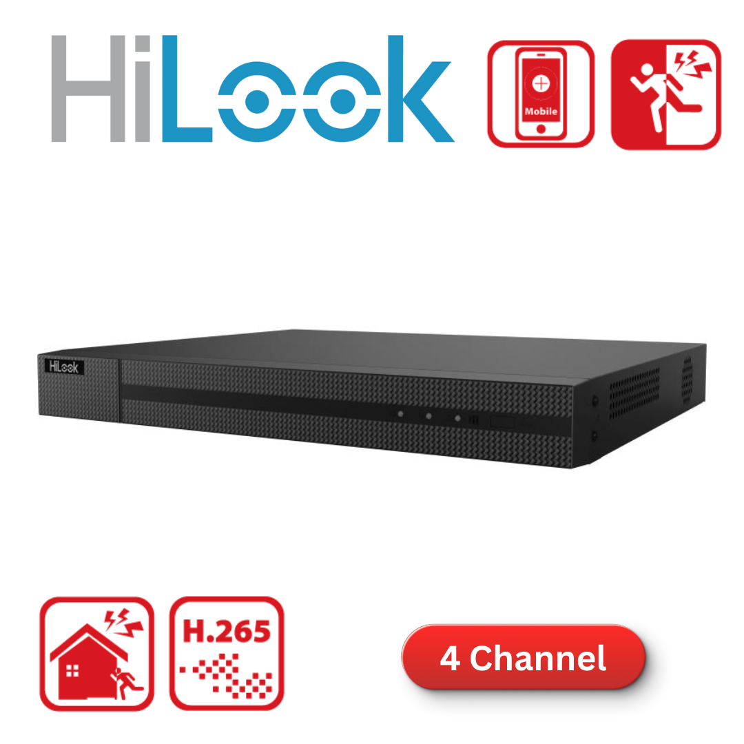HiLook NVR-104MH-D/4P 4 Channel PoE NVR with H.265+ Compression