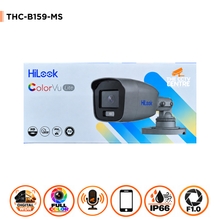 HiLook THC-B159-MS 5MP ColorVu Mini Bullet TVI Camera with Audio (2.8mm, Grey)