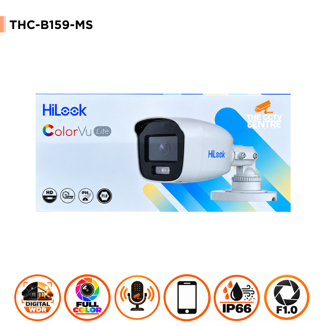 HiLook THC-B159-MS 3K ColorVu Bullet Camera with Mic & 24/7 Colour