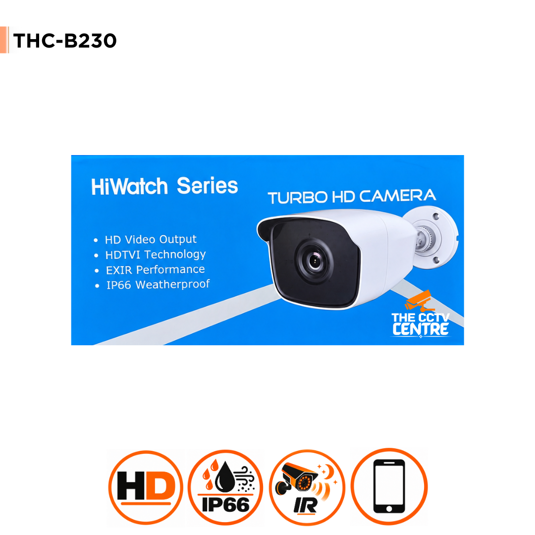HiLook THC-B230 3MP HD-TVI Bullet Camera – 3.6mm Lens & 40m EXIR