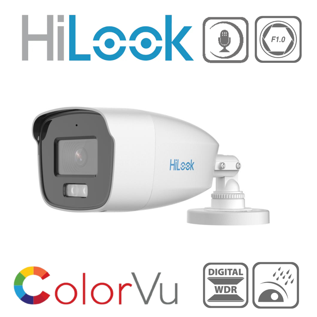 HiLook THC-B259-MS 3K ColorVu Audio Bullet Camera with White Light
