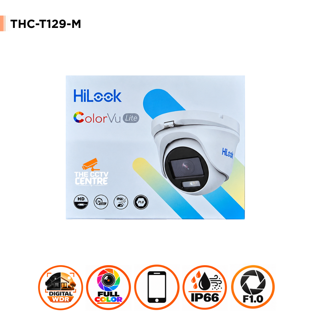 2MP THC-T129-M HiLook by Hikvision ColorVu 4in1 20m Turret Dome