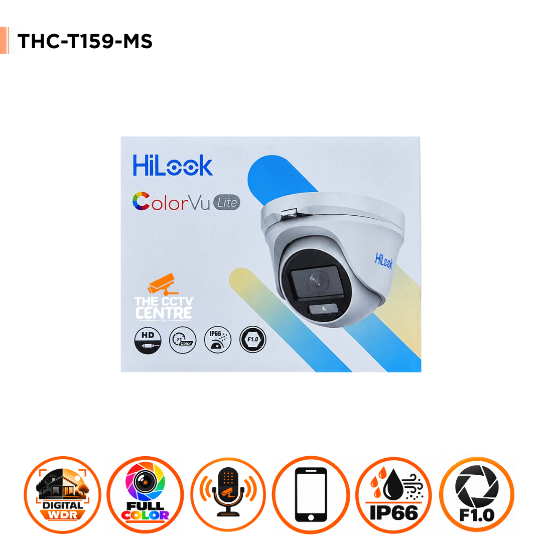 HiLook THC-T159-MS 3K ColorVu Turret Camera – 24/7 Colour & Audio