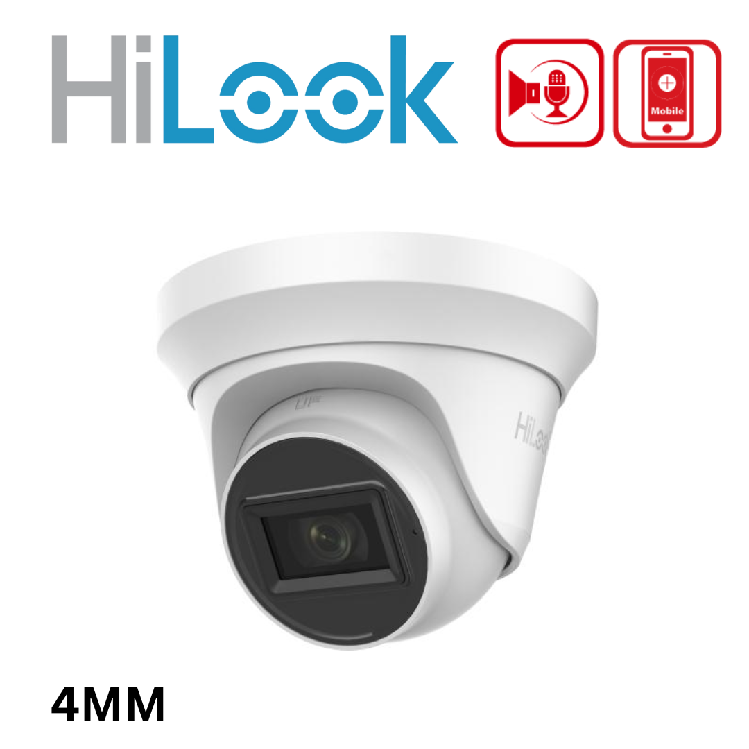 HiLook THC-T220-MS 2MP Audio HD Turret Camera with Built-In Microphone, 40M IR - 4mm