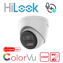 HiLook THC-T227-LTS 2MP ColorVu Two-Way Audio Smart Hybrid Light Turret Camera IP67 - 2.8mm