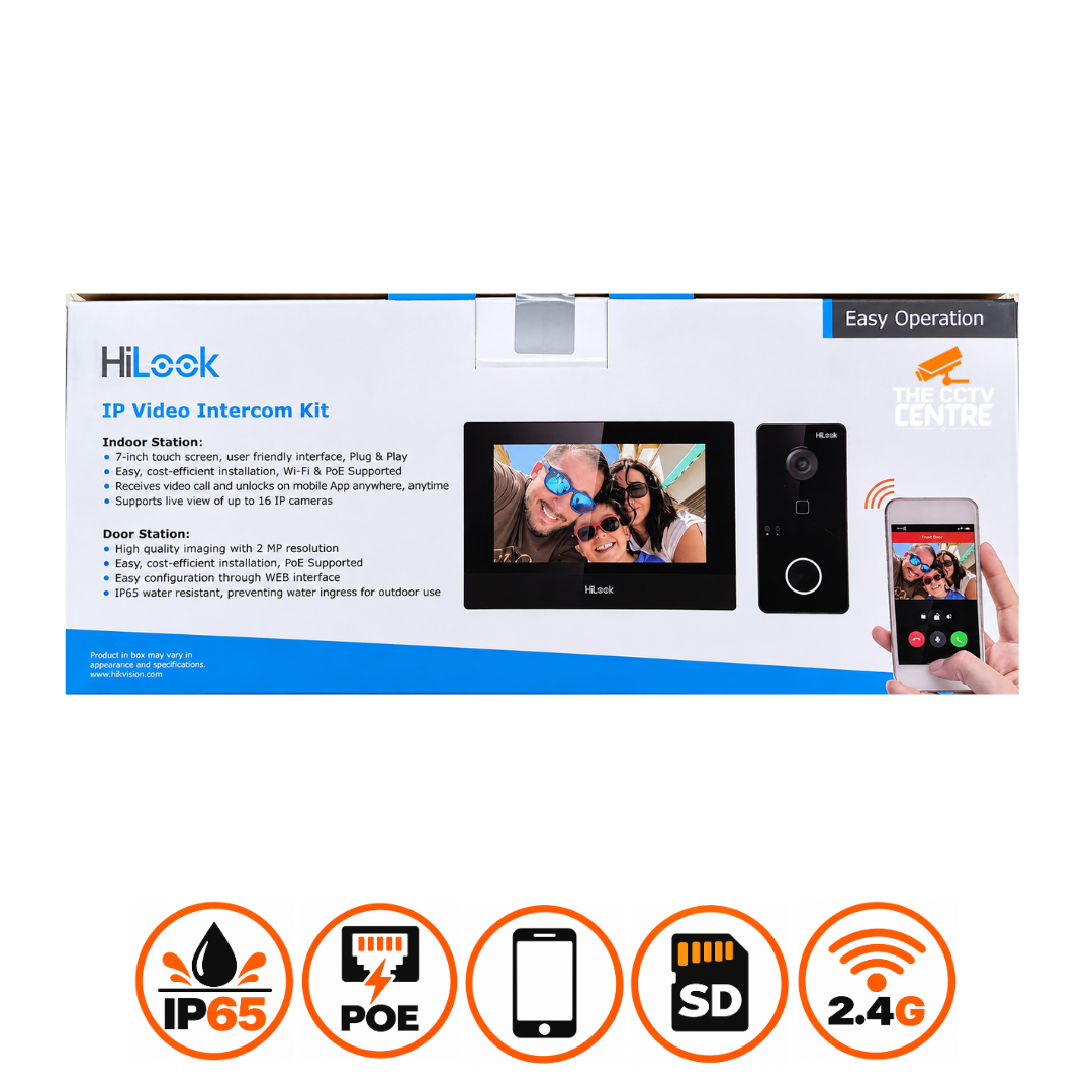 HiLook VI-K43P Video Door Entry System – 7″ Touch Monitor & 2MP Outdoor Camera