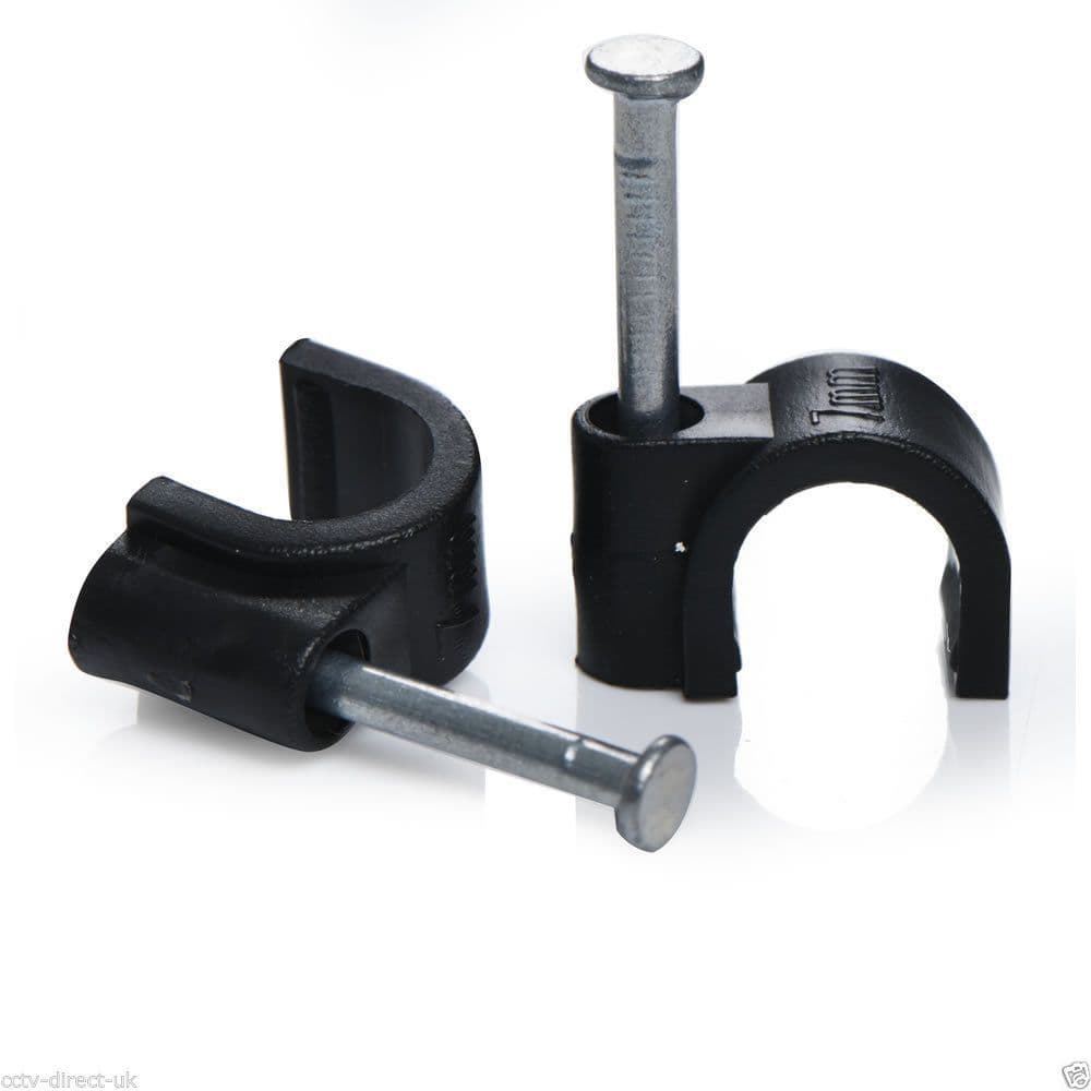 RG59 CABLE CLIPS X 100 BLACK 7MM – The CCTV Centre