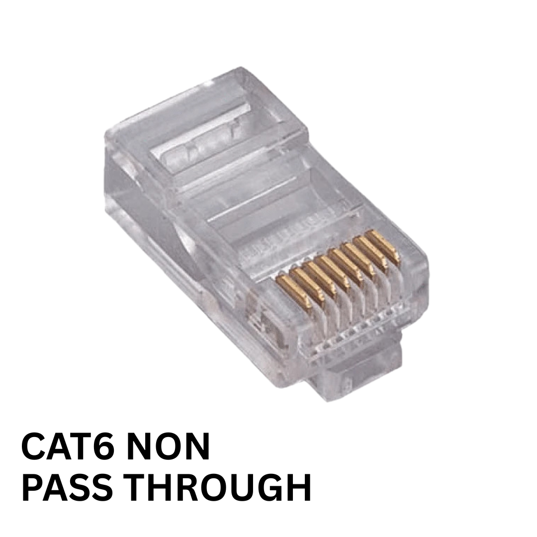 RJ45 Cat6 Non-Pass Through Crimp Connector for Ethernet Cable