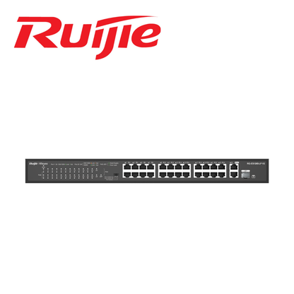 Ruijie RG-ES126S-LP V2 24 Port PoE Switch with 2 Gigabit Uplink Ports - Spring Sale